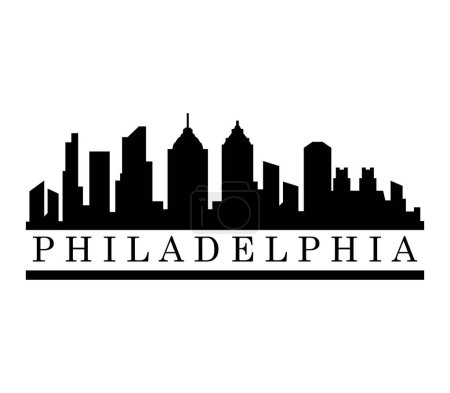 Ilustración de Filadelfia skyline vector ilustración - Imagen libre de derechos