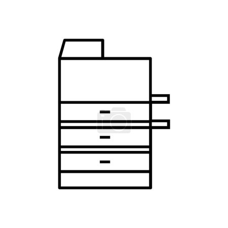 Ilustración de Icono de fax sobre fondo blanco - Imagen libre de derechos