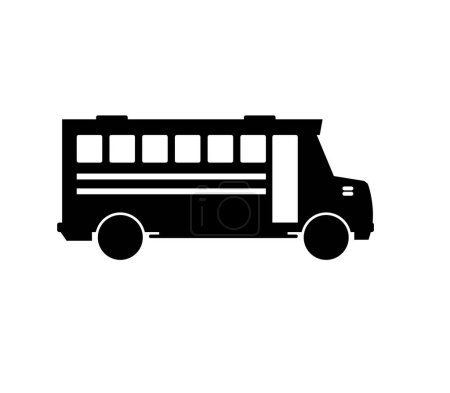 Téléchargez les illustrations : Icône de bus vectoriel. conception simple. symbole pour le web, mobile et mobile design - en licence libre de droit