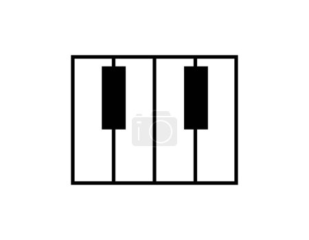 Téléchargez les illustrations : Icône du piano. symbole musical. illustration vectorielle de signe musical - en licence libre de droit