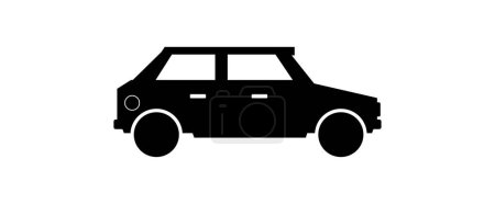 Ilustración de Vector icono de coche aislado sobre fondo blanco - Imagen libre de derechos