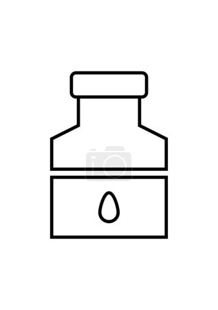 Illustration for Ink bottle icon. Digital print. White background - Royalty Free Image