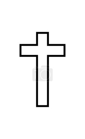 Téléchargez les illustrations : Icône croix. illustration vectorielle - en licence libre de droit