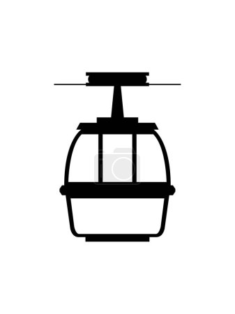 Téléchargez les illustrations : Ski ascenseur icône dessin animé vecteur - en licence libre de droit
