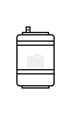 Ilustración de Símbolo de icono de lata de leche. Jarra aislada en estilo de moda. - Imagen libre de derechos