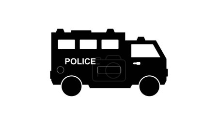 Téléchargez les illustrations : Illustration vectorielle icône voiture de police - en licence libre de droit