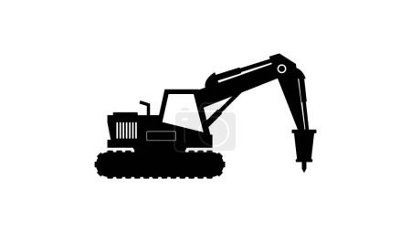 Illustration for Construction crane vector icon. black vector icon isolated on white background construction crane. - Royalty Free Image