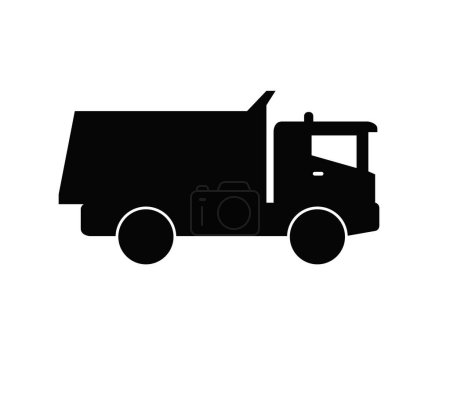 Illustration for Delivery truck icon on white background. vector illustration. - Royalty Free Image