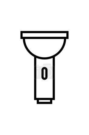 Téléchargez les illustrations : Illustration vectorielle de l'icône lampe de poche - en licence libre de droit