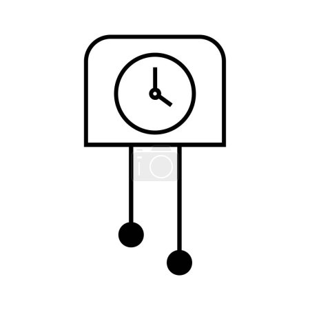 Illustration for Vector illustration of clock icon - Royalty Free Image