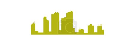 Illustration for City skyline silhouette icon vector - Royalty Free Image