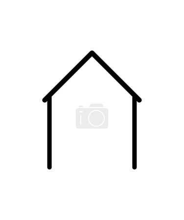 Illustration for Vector illustration of simple house roof icon - Royalty Free Image