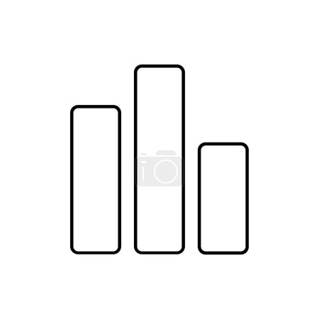 Ilustración de Gráfico de barras vector icono ilustración fondo - Imagen libre de derechos
