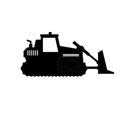 Illustration for Construction machine vector icon. black vector icon isolated on white background construction machine. - Royalty Free Image