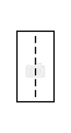 Ilustración de Icono lineal de carretera, ilustración vectorial - Imagen libre de derechos