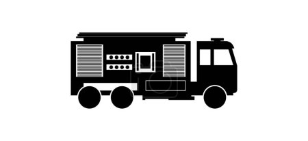 Téléchargez les illustrations : Icône de camion alimentaire, style simple - en licence libre de droit
