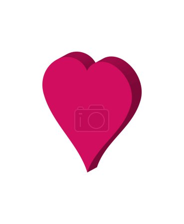 Illustration for Heart logo template vector icon illustration design - Royalty Free Image