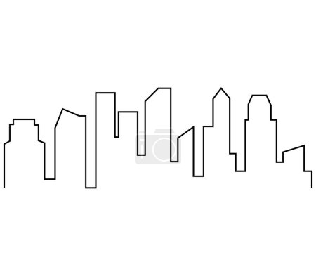 Illustration for Silhouette city skyline icon vector illustration design - Royalty Free Image