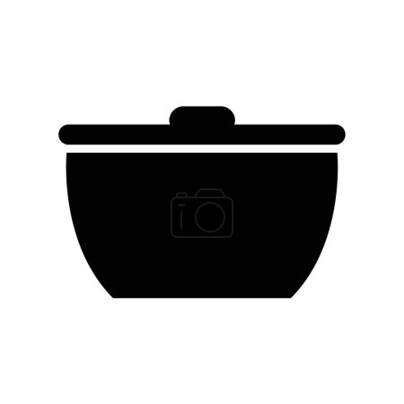 Téléchargez les illustrations : Icône de casserole illustration vectorielle - en licence libre de droit