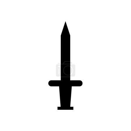 Ilustración de Vector icono espada aislado sobre fondo blanco - Imagen libre de derechos