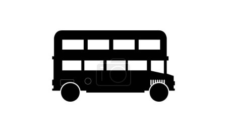 Ilustración de Icono de autobús de dos pisos en el fondo blanco. - Imagen libre de derechos