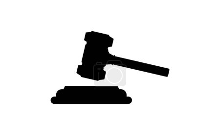 Illustration for Judge gavel icon, flat style illustration - Royalty Free Image