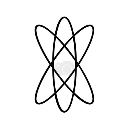 Téléchargez les illustrations : Illustration vectorielle d'icône atome - en licence libre de droit