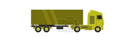Illustration for Truck icon. transportation concept, flat vector illustration. - Royalty Free Image