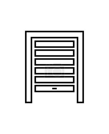 Illustration for Garage door icon, vector simple design - Royalty Free Image