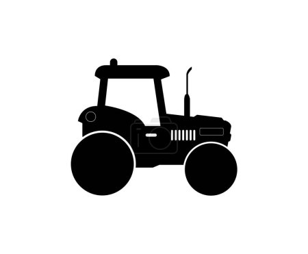 Téléchargez les illustrations : Ferme tracteur icône vecteur isolé sur fond blanc - en licence libre de droit