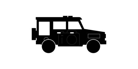 Illustration for Truck vector silhouette. black truck on white background. truck icon - Royalty Free Image
