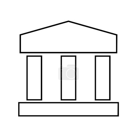 Ilustración de Banco edificio icono aislado vector ilustración diseño - Imagen libre de derechos