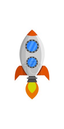 Illustration for Rocket launch isolated icon vector illustration design - Royalty Free Image