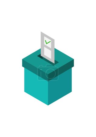 Téléchargez les illustrations : Illustration plate de l'icône du bulletin de vote - en licence libre de droit