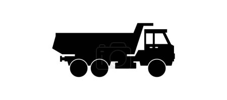 Téléchargez les illustrations : Illustration d'icône plate vectorielle camion - en licence libre de droit