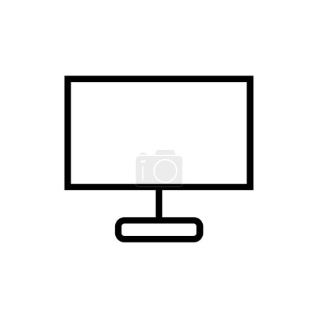 Téléchargez les illustrations : Computer screen icon, vector illustration simple design - en licence libre de droit