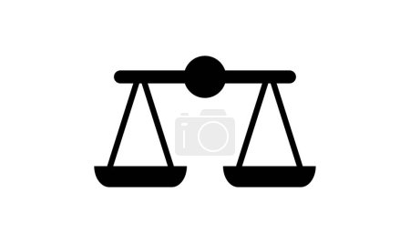 Illustration for Balance scales icon vector isolated on white background. - Royalty Free Image