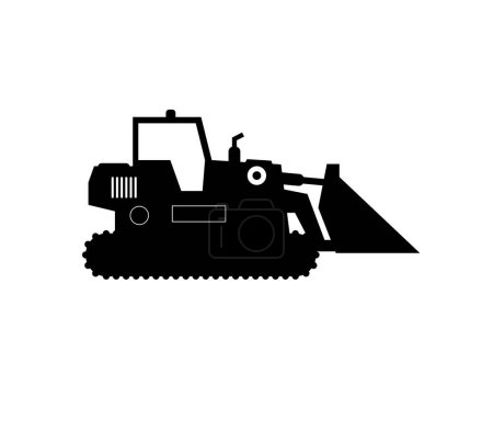 Illustration for Bulldozer icon. vector illustration. - Royalty Free Image