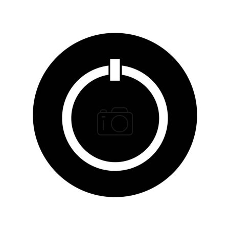 Téléchargez les illustrations : Illustration vectorielle bouton d'alimentation icône moderne - en licence libre de droit