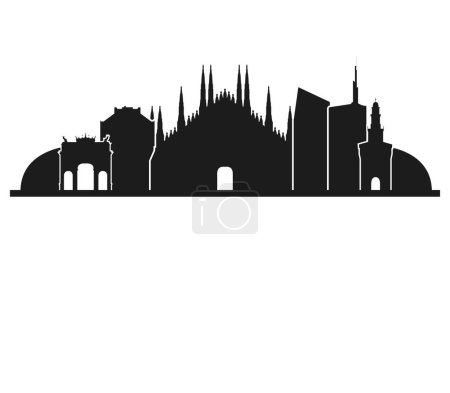 Illustration for Italy city silhouette. vector illustration design. - Royalty Free Image