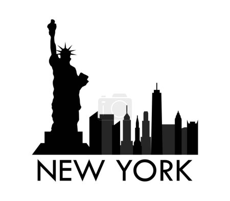 Téléchargez les illustrations : New York illustration vectorielle icône fond - en licence libre de droit