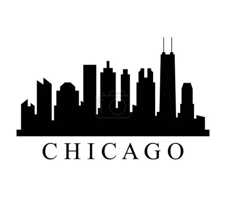 Ilustración de Chicago ciudad vector ilustración icono de diseño - Imagen libre de derechos