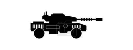 Téléchargez les illustrations : Modèle de conception de logo de véhicule militaire - en licence libre de droit