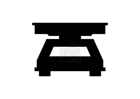 Illustration for Icon illustrated kitchen scales on a white background - Royalty Free Image