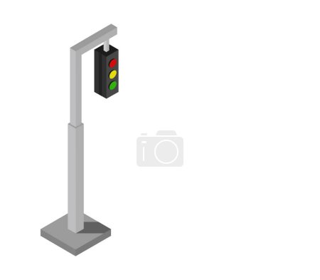 Ilustración de Icono del semáforo. dibujo animado del icono del vector del semáforo para el diseño web aislado sobre fondo blanco - Imagen libre de derechos