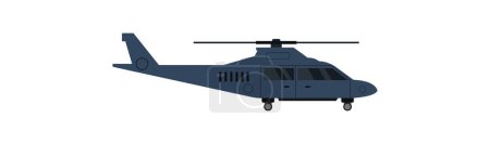 Téléchargez les illustrations : Icône vectorielle hélicoptère. style design plat. - en licence libre de droit
