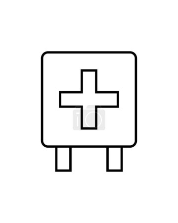 Ilustración de Hospital letrero icono vector ilustración - Imagen libre de derechos