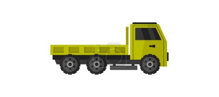 Illustration for Vector illustration of a yellow truck - Royalty Free Image