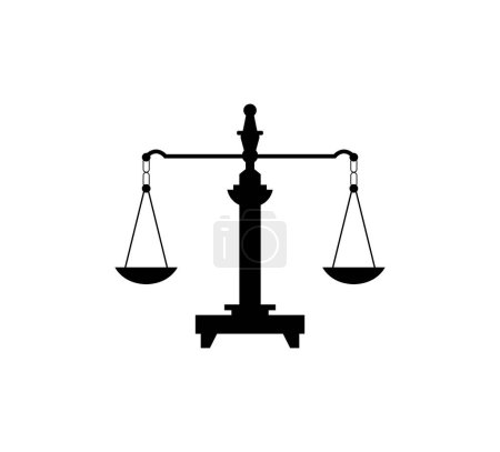 Ilustración de La justicia escala icono. vector ilustración diseño - Imagen libre de derechos
