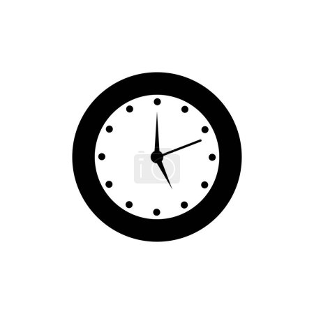 Téléchargez les illustrations : Icône de l'horloge sur blanc - en licence libre de droit